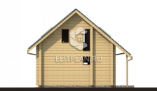 Проект одноэтажного деревянного дома с мансардой E119 - Фасад 4