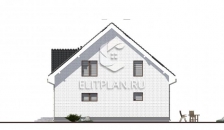 Проект одноэтажного дома с мансардой и гаражом E61 - Фасад 2