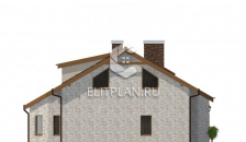 Проект одноэтажного дома с мансардой и эркером E129 - Фасад 3