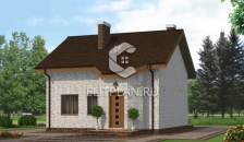 Проект одноэтажного дома с мансардой и эркером E129 - Вид 2