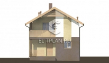Проект компактного одноэтажного дома с мансардой E145 - Фасад 1