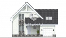 Проект одноэтажного дома с мансардой и гаражом E15 - Фасад 1