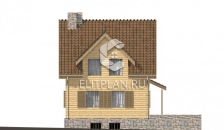 Проект комфортного дома с мансардой E164 - Фасад 4