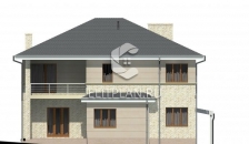 Проект просторного двухэтажного дома с подвалом E180 - Фасад 2