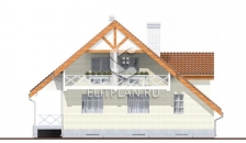 Проект разноуровневого дома с мансардой и подвалом E181 - Фасад 3