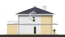 Проект двухэтажного дома с гаражом и витражами E22 - Фасад 2