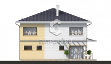 Проект двухэтажного дома с гаражом и витражами E22 - Фасад 3