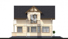 Проект одноэтажного дома с мансардой и эркером E23 - Фасад 2