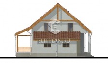 Проект уютного одноэтажного дома с мансардой E30 - Фасад 2