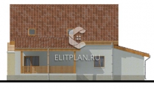 Проект уютного одноэтажного дома с мансардой E30 - Фасад 3
