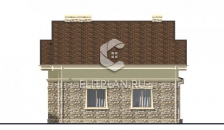 Проект небольшого уютного одноэтажного дома с мансардой E34 - Фасад 4