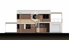 Проект двухэтажного дома с террасой E4 - Фасад 1