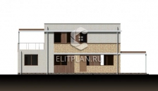 Проект двухэтажного дома с террасой E4 - Фасад 3