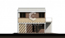 Проект двухэтажного дома с террасой E4 - Фасад 4