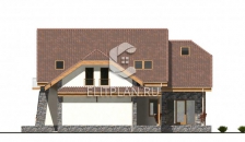 Проект одноэтажного дома с мансардой E51 - Фасад 2