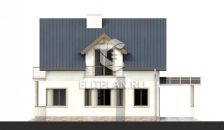 Проект одноэтажного дома с подвалом и мансардой E55 - Фасад 2