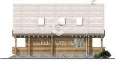 Проект деревянного одноэтажного дома с мансардой E57 - Фасад 2
