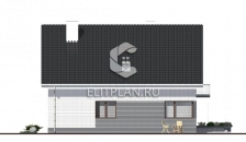 Проект одноэтажного дома с мансардой и гаражом E61 - Фасад 3