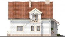 Аккуратный одноэтажный дом с мансардой E69 - Фасад 4