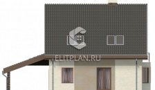 Одноэтажный дом с мансардой и эркером E76 - Фасад 2