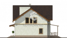 Проект дома с мансардой, эркером и террасой E82 - Фасад 2