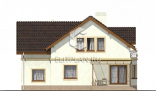Проект дома с мансардой, эркером и террасой E82 - Фасад 3
