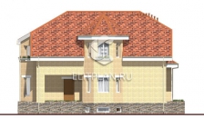 Проект просторного одноэтажного дома с мансардой E83 - Фасад 4